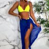 Clearance Amore Amalfi Cobalt Frilled Wrap Cover Up Midi Skirt Swimwear