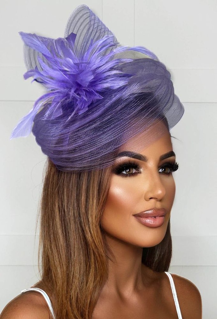 Online Beautiful Baby Lilac Fascinator Hair Accessories