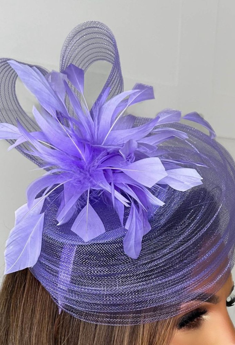 Online Beautiful Baby Lilac Fascinator Hair Accessories