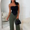 Best Cargo Revolution Khaki Cargo Wide Leg Stretch Trousers Trousers & Leggings