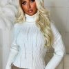 Best Pearly Whisper Cream Pearl Drop Ultra Soft Embellished Roll Neck Jumper Limited Edition Knitwear