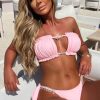 Hot Always Flirtin Baby Pink Jewelled Bikini Set Swimwear