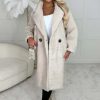 New Cosy In The City Beige Double Breasted Teddy Coat Coats And Jackets