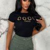 Wholesale Latest Obsession Black Coco T-Shirt Tops