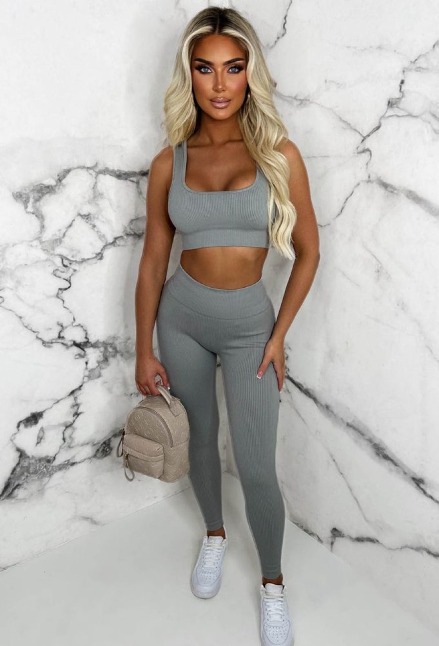 Online In This Together Grey Ultra Soft Ribbed Activewear Set Loungewear