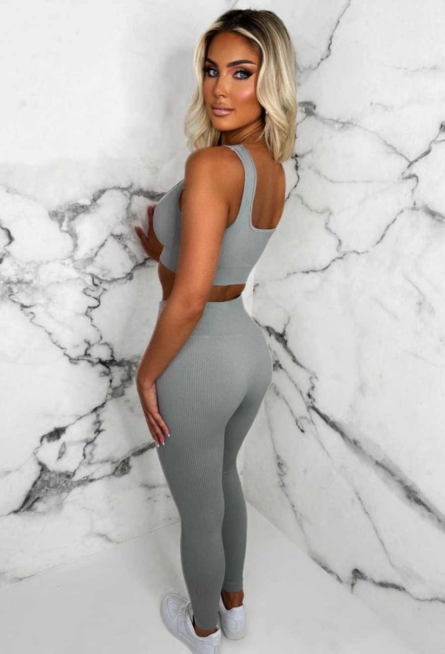 Online In This Together Grey Ultra Soft Ribbed Activewear Set Loungewear