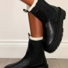 Best I'M Your Girl Black Fleece Lined Chelsea Boots Boots