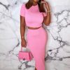 Hot Everyday Barbie Pink Ribbed Co-Ord Set Co-Ords