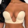 Online Ultimate Push Up Deep Plunge Nude Backless Stick On Side Panel Bra Bras & Shapewear