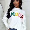 Wholesale Amour Chic Multi Rainbow Slogan Soft Jumper Knitwear