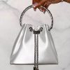 Wholesale Elegant Charm Ivory Satin Diamante Embellished Handle Bag Bags