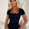 Best Keep Me Cinched Black Ultra Waist Sculpt Stretch Bodysuit Tops