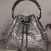 Clearance Pretty Charm Silver Crystal Diamond Bucket Bag Gifts