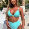 Wholesale Sicilian Crush Mint Green High Waist Embellished Bikini Swimwear