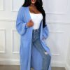 Clearance She'S Sweet Blue Super Soft Knitted Cardigan Loungewear