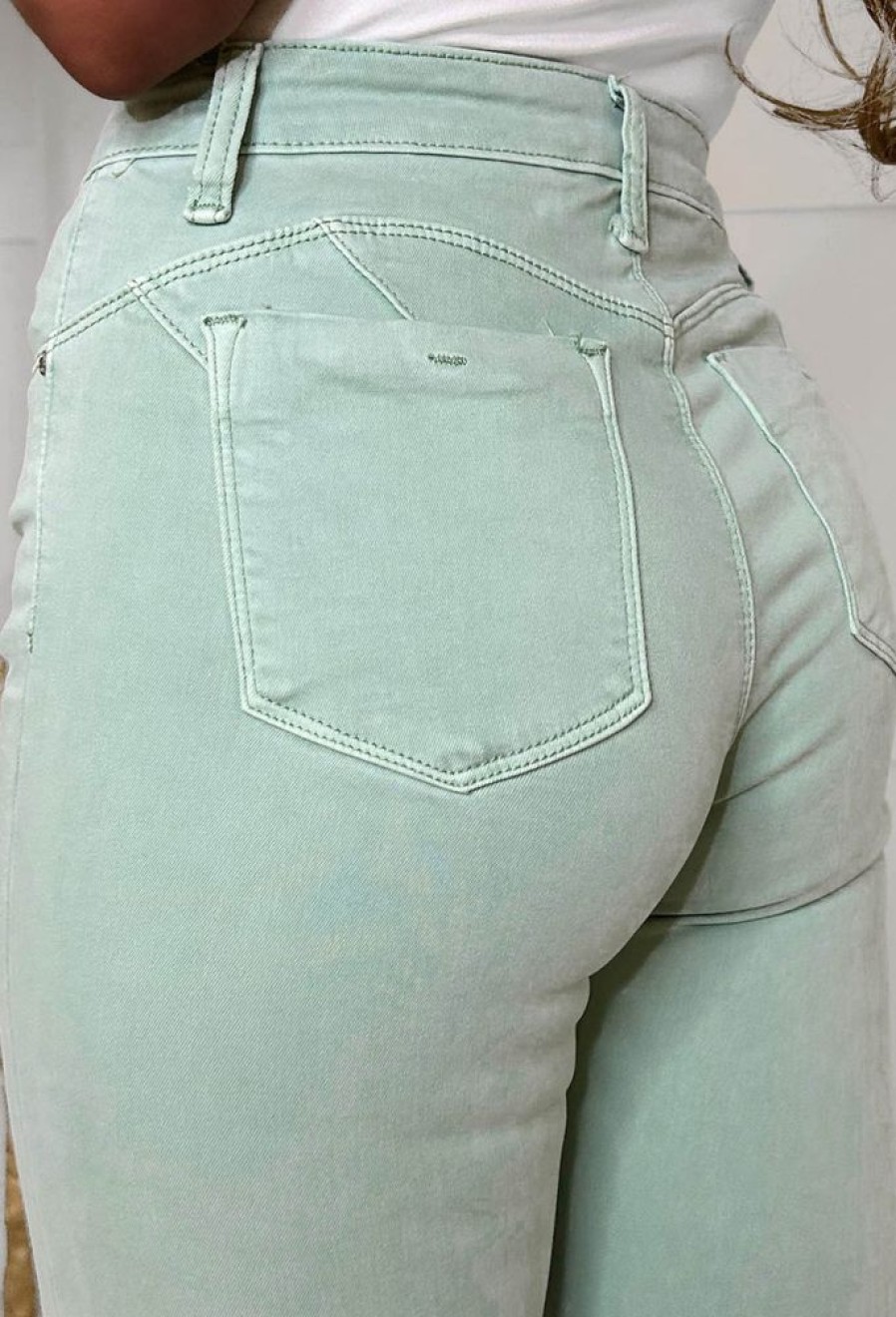 New Endlessly Yours Mint Green Stretch Push Up Jeans Jeans