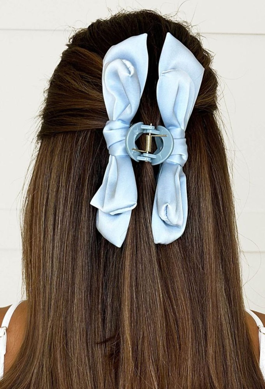 Online Glamorous Lover Baby Blue Bow Hair Clip Hair Accessories