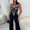 Online Deliver The Heat Black Contrast Sheer Mesh Back Corset Top Tops