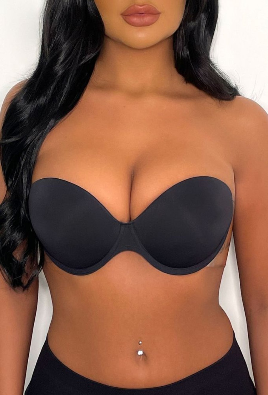 Wholesale Boost Black Winged Stick On Strapless Backless Push Up Bra Bras & Shapewear