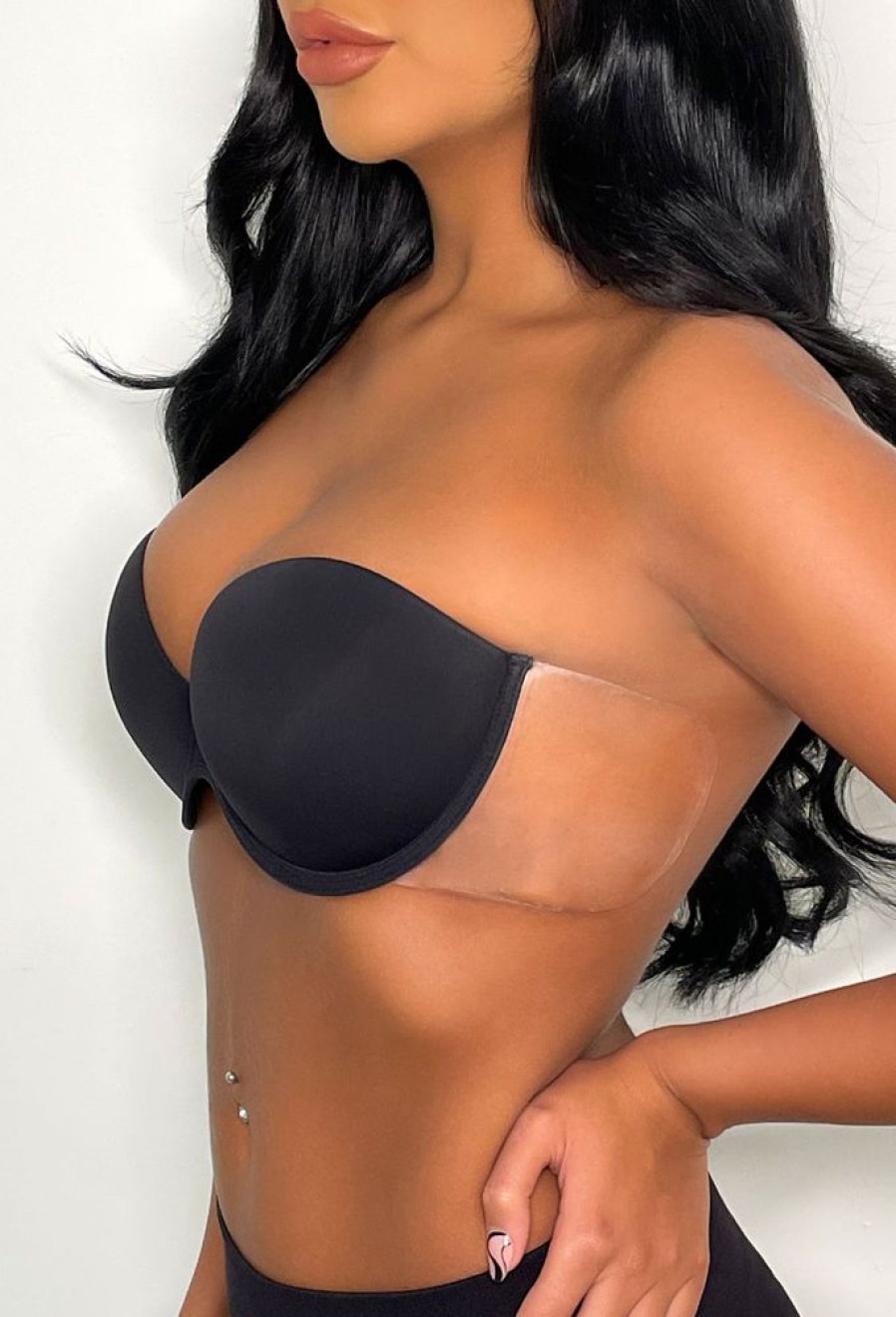 Wholesale Boost Black Winged Stick On Strapless Backless Push Up Bra Bras & Shapewear