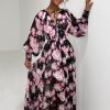 Clearance Your Love Affair Black Floral Chiffon Long Sleeve Maxi Dress Dresses