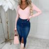 Clearance Not For You Blush Pink Knit V Neck Jumper Tops