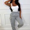 Best Cargo Chills Grey Marl Stretch Jersey Tracksuit Pant With Pockets Trousers & Leggings