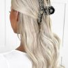 New Coco Girl Monochrome Tweed Claw Clip Hair Accessories