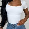 Best Keep Me Cinched White Ultra Waist Sculpt Bodysuit Tops