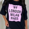 Hot What A Girl Black Oversized Slogan T-Shirt Tops